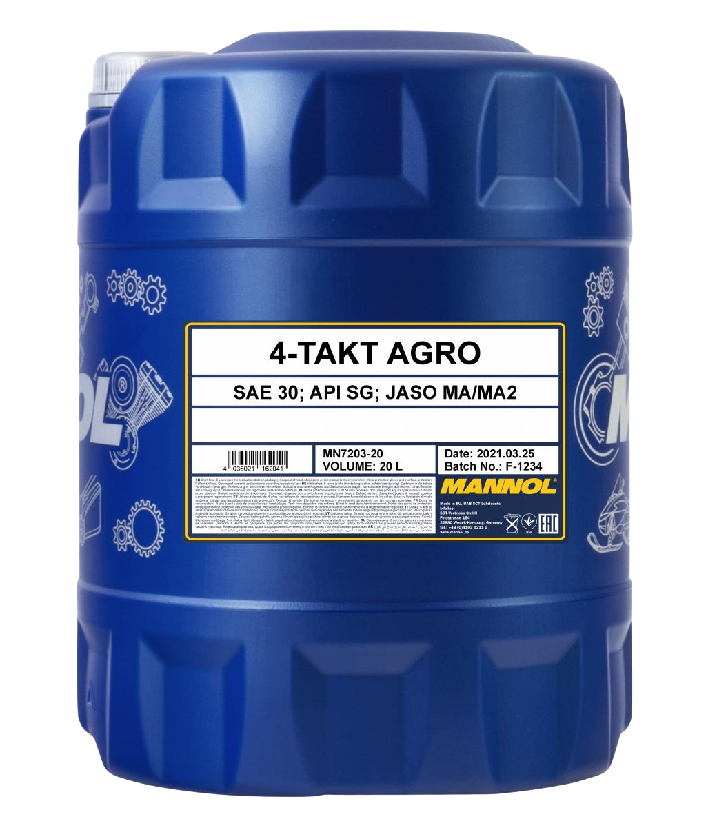 Моторное масло Mannol 4-TAKT AGRO SAE 30, 20л (Mannol: 1452)